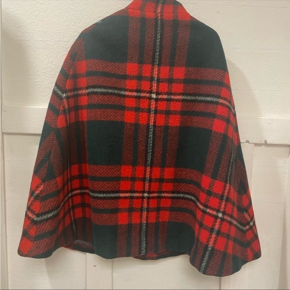 Vintage Boru by Jimmy Hourihan of Dublin Ireland wool plaid cape one size - Picture 5 of 16